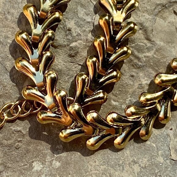 💙 Gold Plated Stainless Steel Wheat Chain Bracelet - Picture 4 of 12